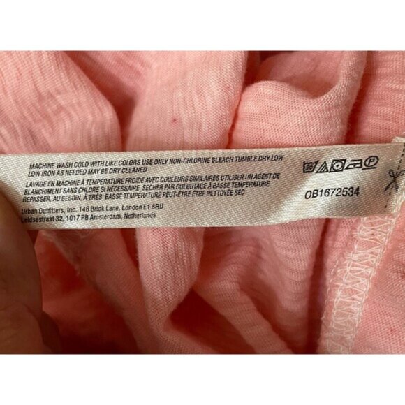 Free People Elisa Women's M Pink Dress Cotton Maxi Beach Ruffled One-Shoulder - Picture 8 of 9